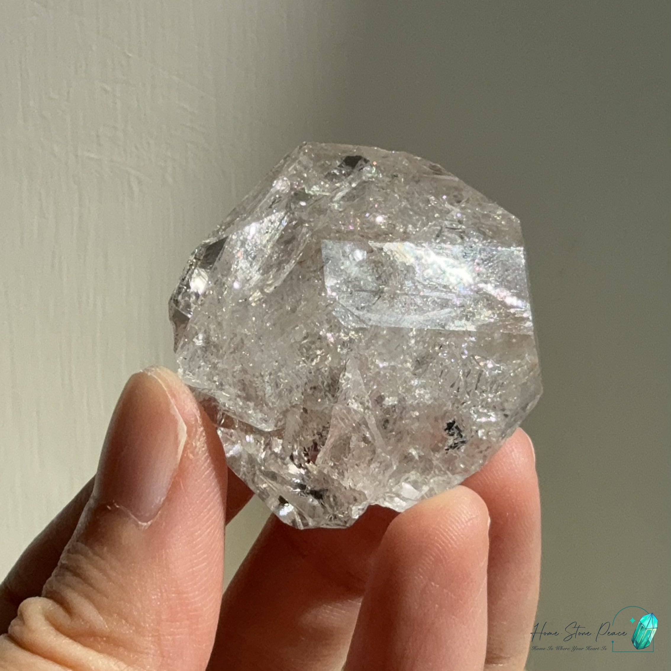 美國紐約赫基蒙鑽石 New York Herkimer Diamond with Hydrocarbon Inclusion