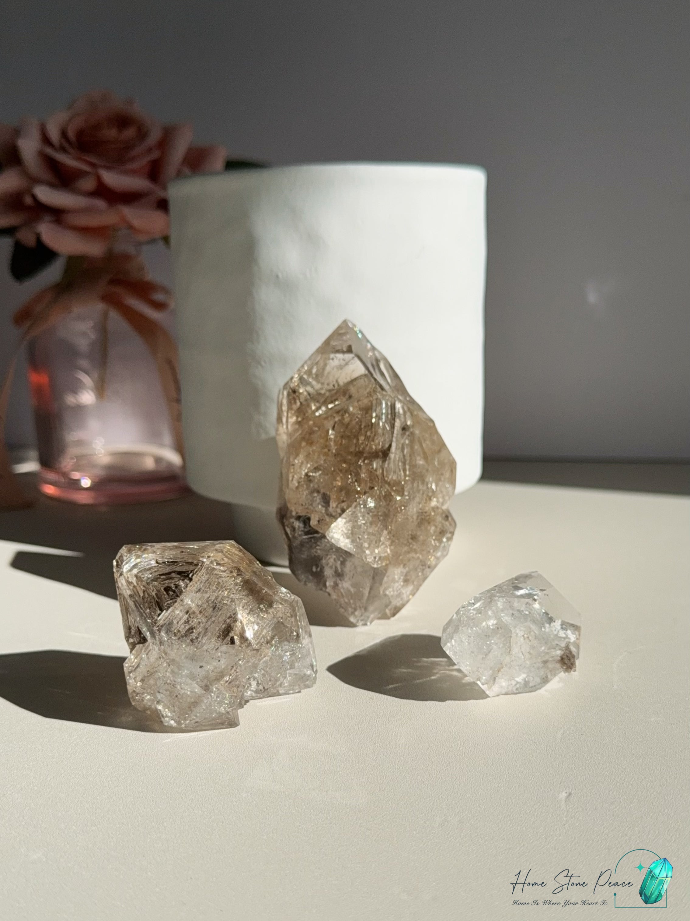 美國紐約骸骨泥土煙赫基蒙鑽石 New York Skeletal Herkimer Diamond with Clay Inclusions