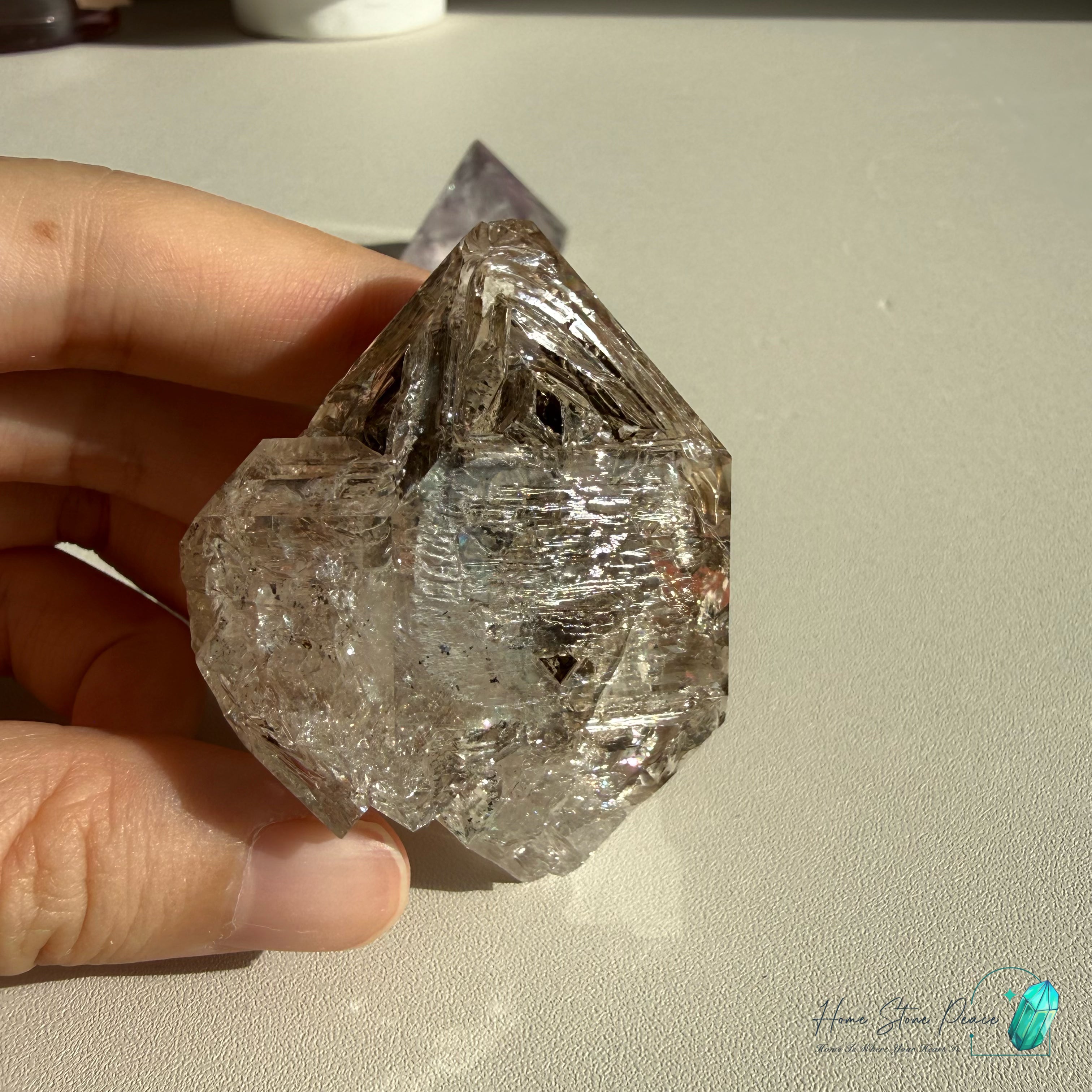 美國紐約骸骨泥土煙赫基蒙鑽石 New York Skeletal Herkimer Diamond with Clay Inclusions
