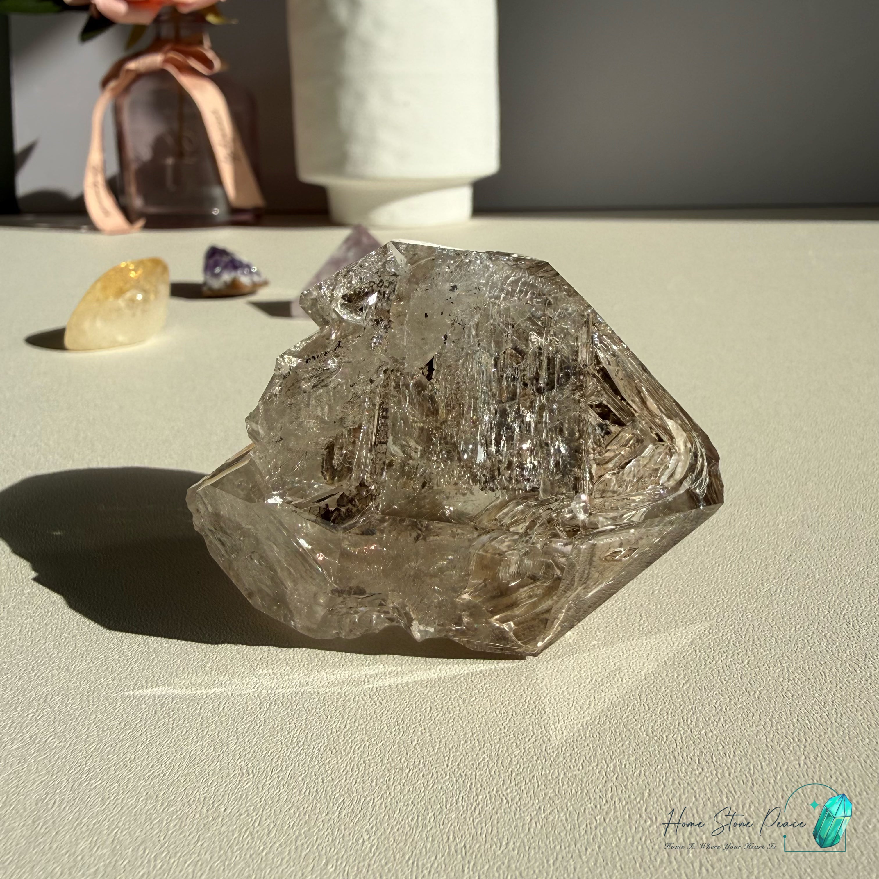 美國紐約骸骨泥土煙赫基蒙鑽石 New York Skeletal Herkimer Diamond with Clay Inclusions