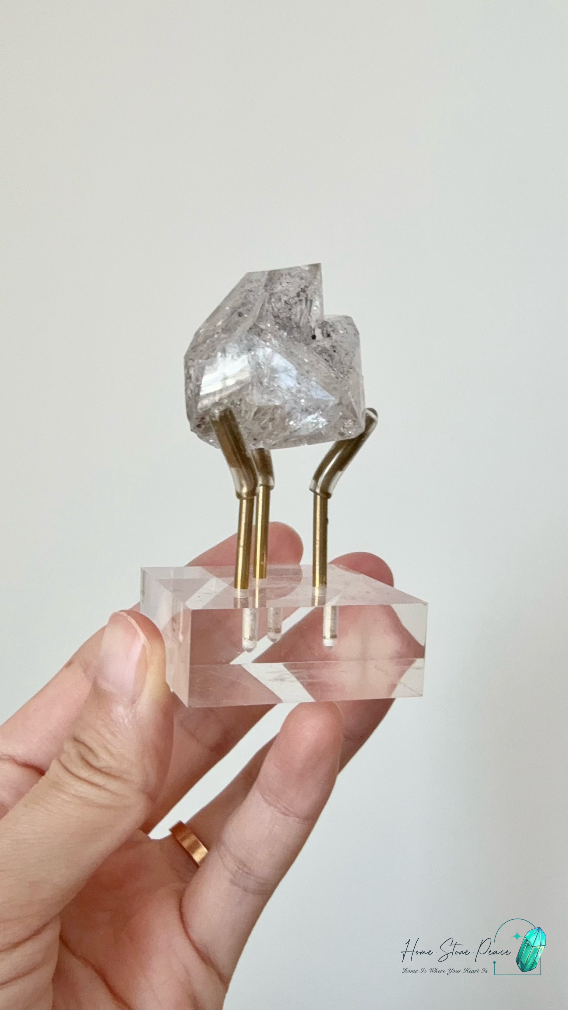 美國紐約赫基蒙鑽石 New York Herkimer Diamond with Hydrocarbon Inclusion