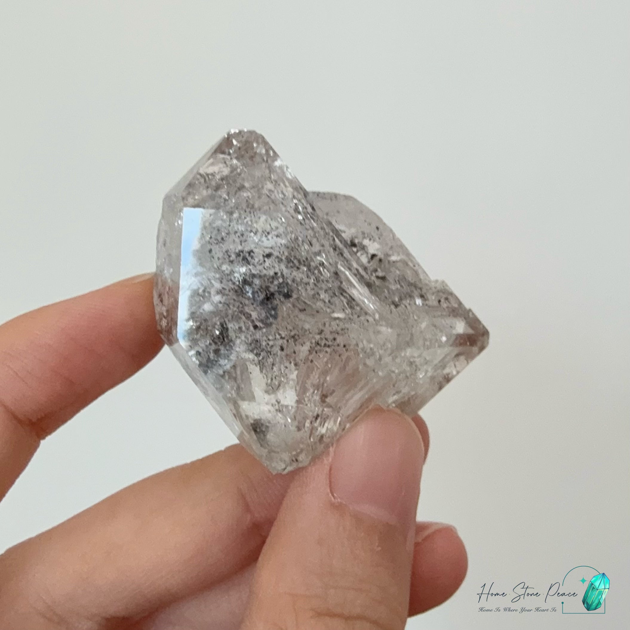 美國紐約赫基蒙鑽石 New York Herkimer Diamond with Hydrocarbon Inclusion