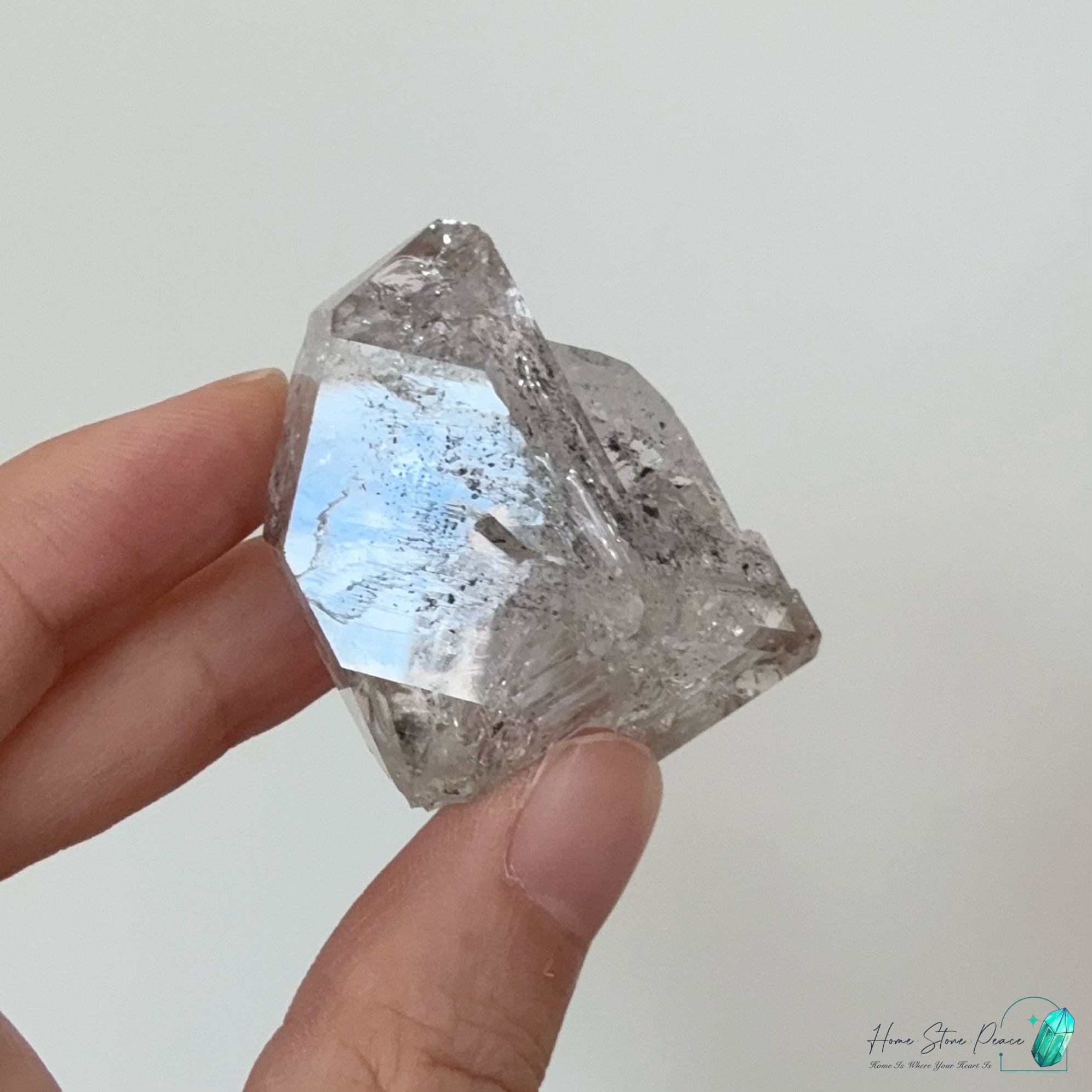美國紐約赫基蒙鑽石 New York Herkimer Diamond with Hydrocarbon Inclusion