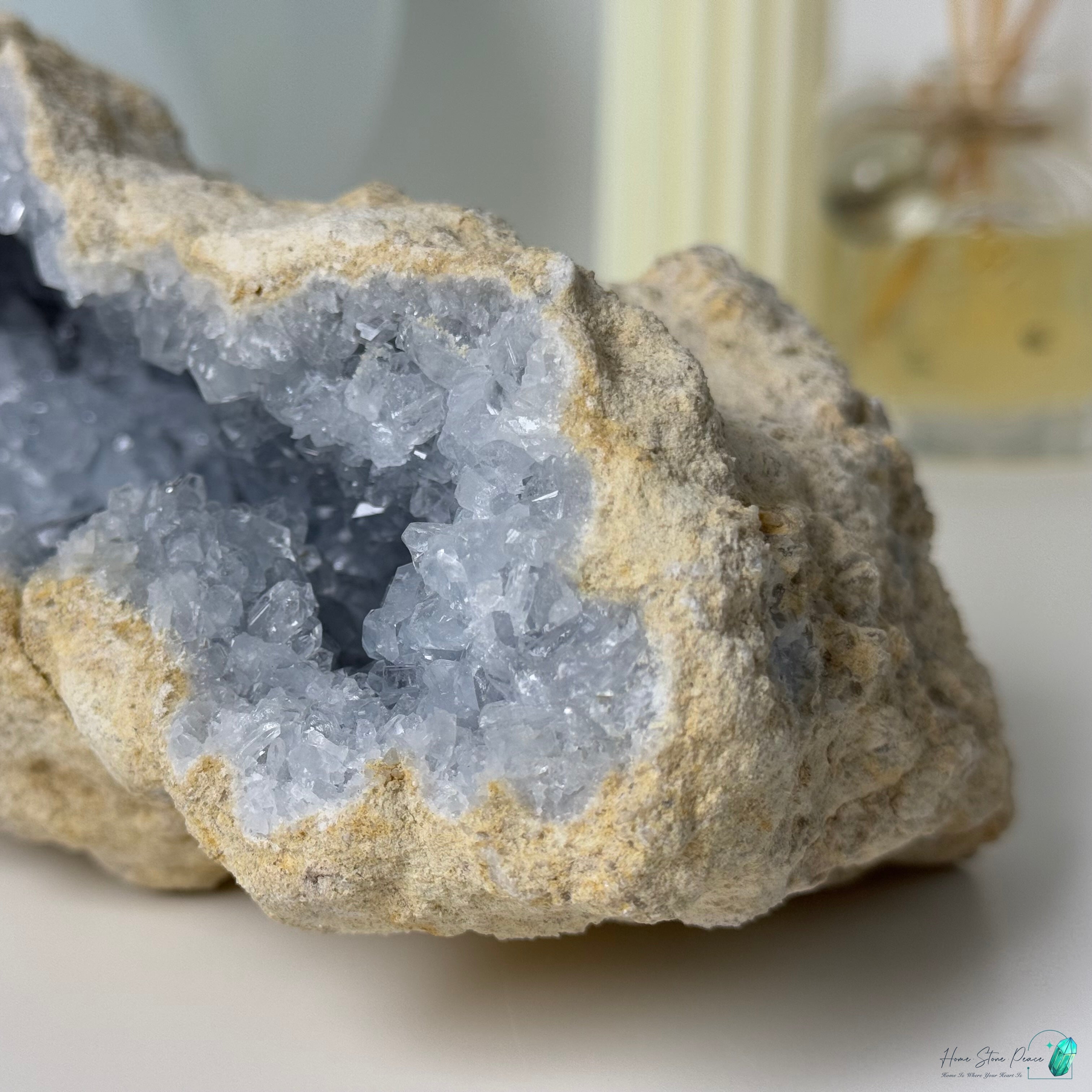 天青石石窩 Celestite Geode