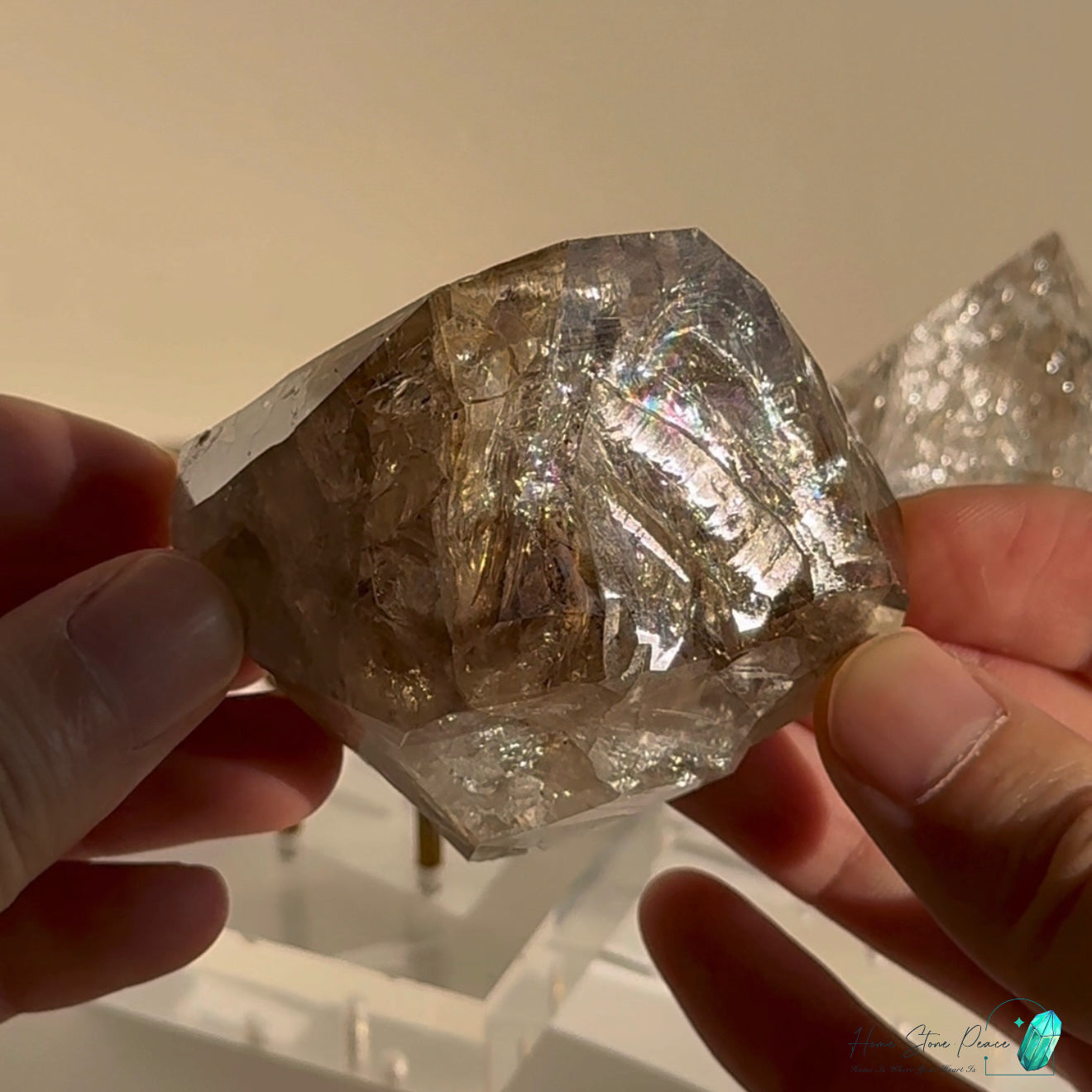 美國紐約茶體骸骨赫基蒙鑽石 New York Skeletal Smoky Herkimer Diamond