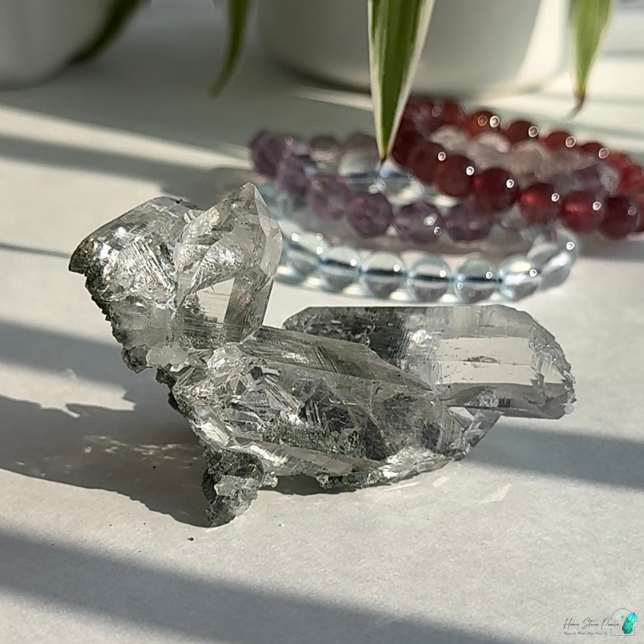 精品喜馬拉雅山綠泥共生水晶 Premium Himalayan Quartz with Green Chlorite